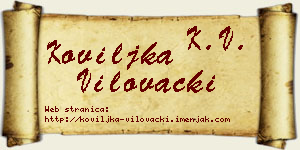 Koviljka Vilovački vizit kartica